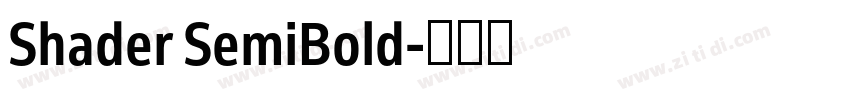 Shader SemiBold字体转换